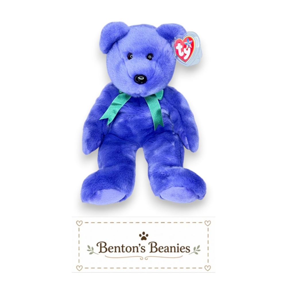 Employee Bear Ty Beanie Buddy | Professional Office Pal 💼 | Mint Heart Tag ⭐